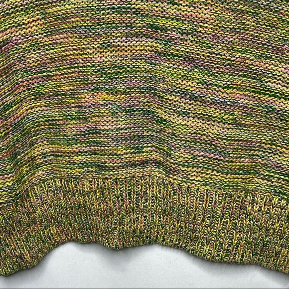 JustFab Women’s Hi Lo Cropped Dolman Sweater M Multicolored Casual Spring Summer - Picture 3 of 13